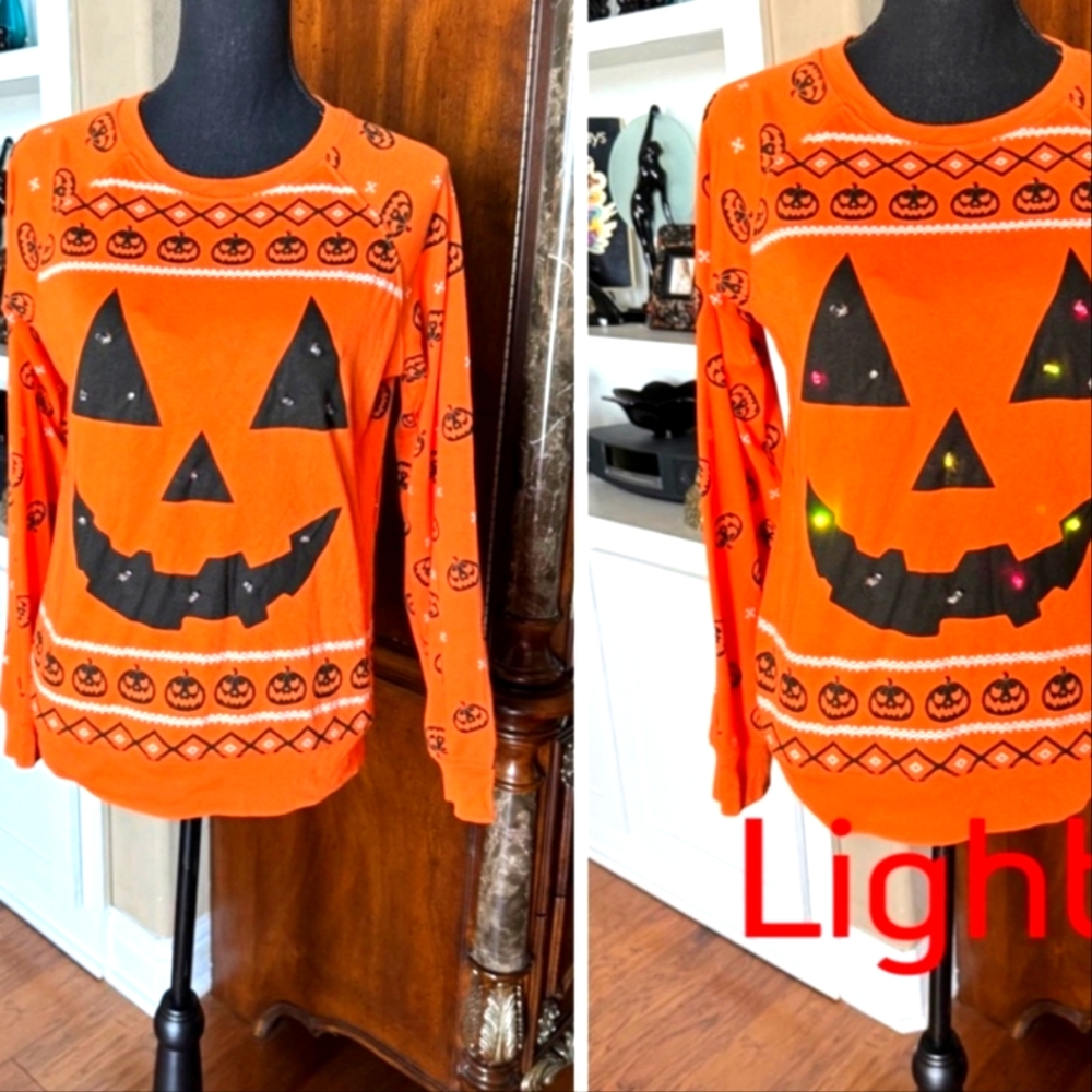 Orange Halloween Pumpkin Sweater